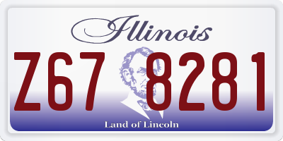 IL license plate Z678281