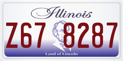 IL license plate Z678287