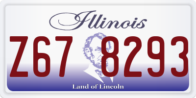 IL license plate Z678293