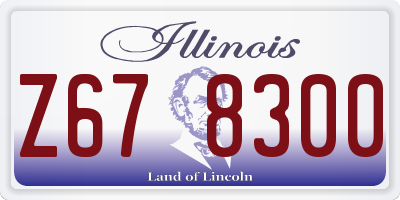 IL license plate Z678300