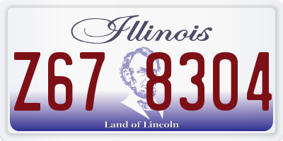 IL license plate Z678304