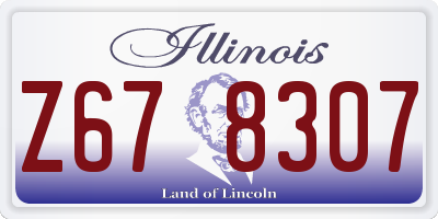 IL license plate Z678307