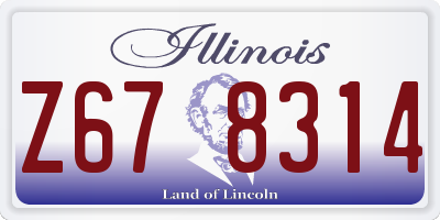 IL license plate Z678314