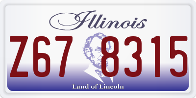 IL license plate Z678315