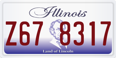 IL license plate Z678317