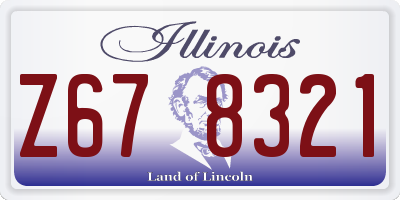 IL license plate Z678321