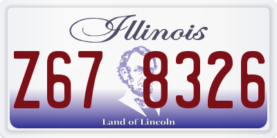 IL license plate Z678326