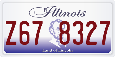 IL license plate Z678327
