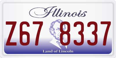 IL license plate Z678337