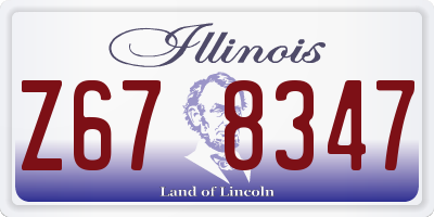IL license plate Z678347
