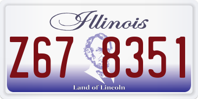 IL license plate Z678351
