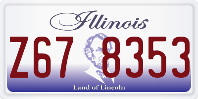 IL license plate Z678353