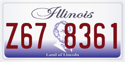 IL license plate Z678361