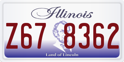 IL license plate Z678362