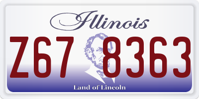 IL license plate Z678363