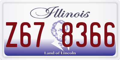 IL license plate Z678366