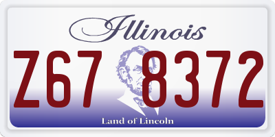 IL license plate Z678372