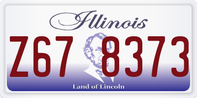 IL license plate Z678373