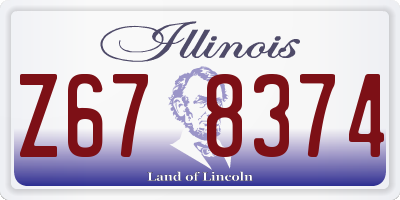 IL license plate Z678374
