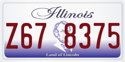 IL license plate Z678375