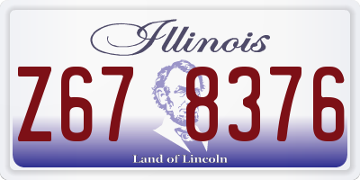 IL license plate Z678376