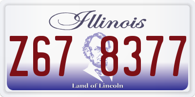 IL license plate Z678377