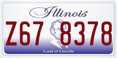 IL license plate Z678378