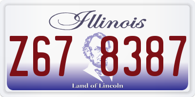 IL license plate Z678387