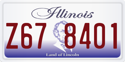 IL license plate Z678401