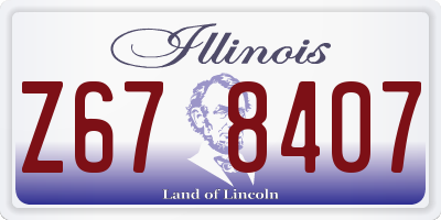 IL license plate Z678407