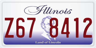 IL license plate Z678412
