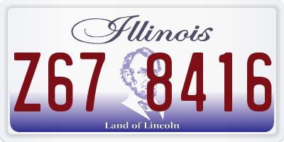 IL license plate Z678416