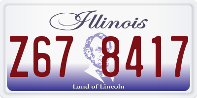 IL license plate Z678417
