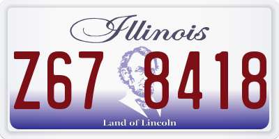 IL license plate Z678418