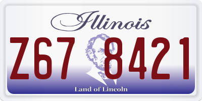 IL license plate Z678421