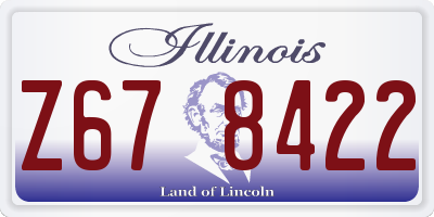 IL license plate Z678422