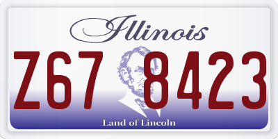 IL license plate Z678423