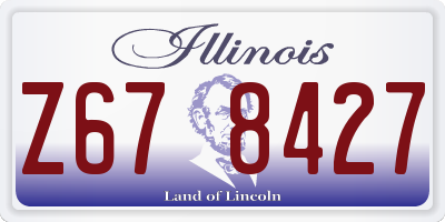 IL license plate Z678427