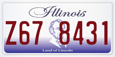 IL license plate Z678431
