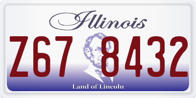 IL license plate Z678432