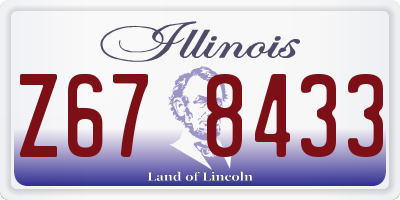 IL license plate Z678433