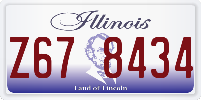 IL license plate Z678434