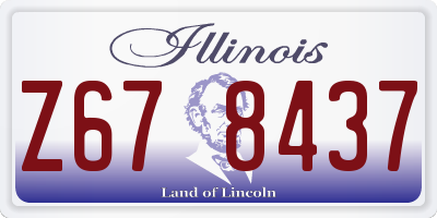 IL license plate Z678437