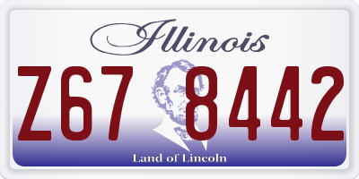 IL license plate Z678442