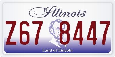 IL license plate Z678447