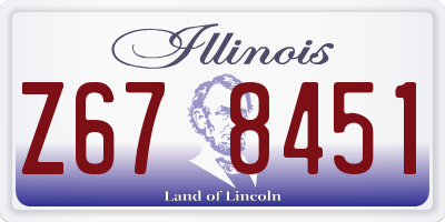 IL license plate Z678451