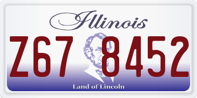 IL license plate Z678452