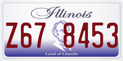 IL license plate Z678453