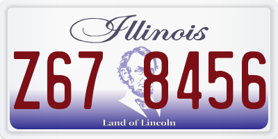 IL license plate Z678456