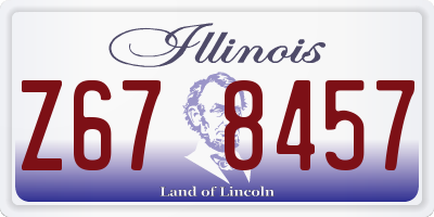 IL license plate Z678457
